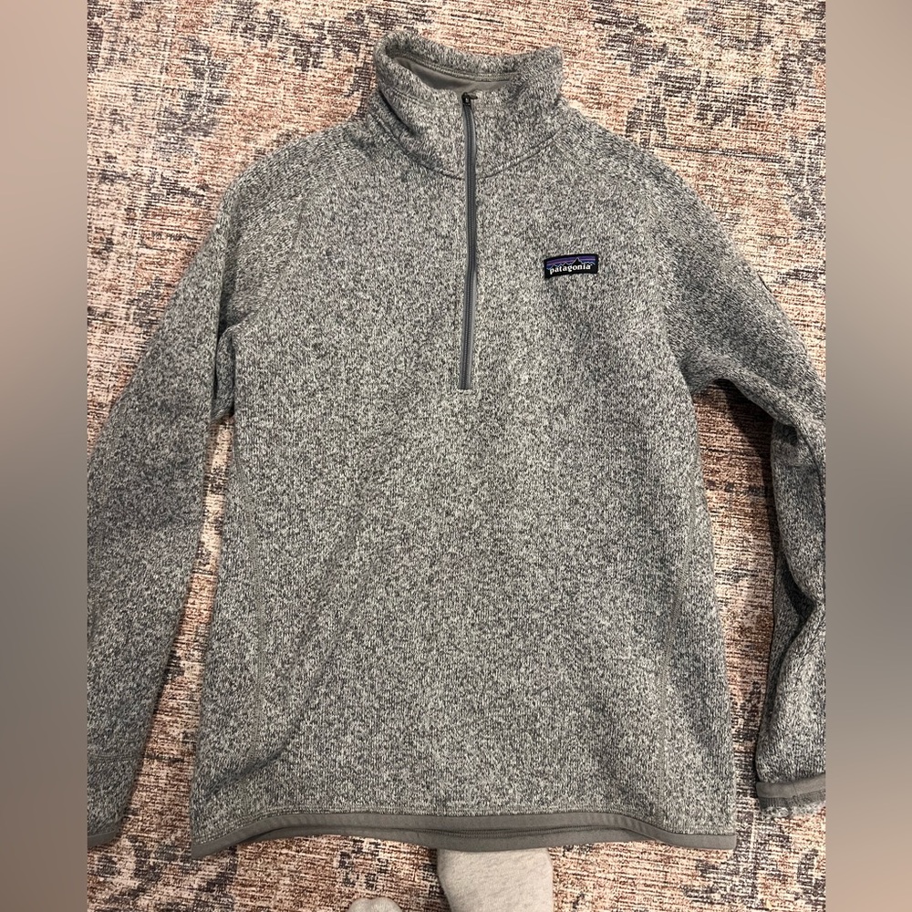 Gray quarter zip